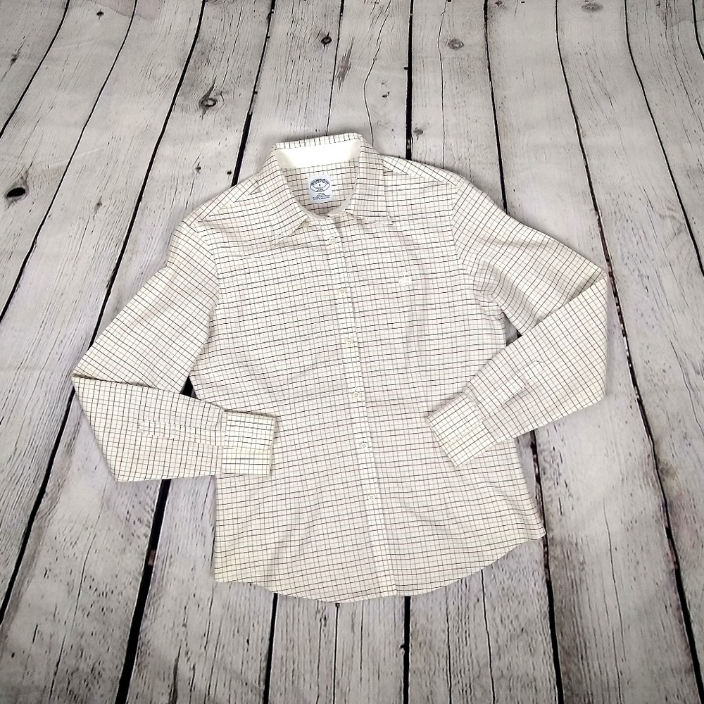 Brooks Brothers 346 Grid Pattern Logo Shirt 4